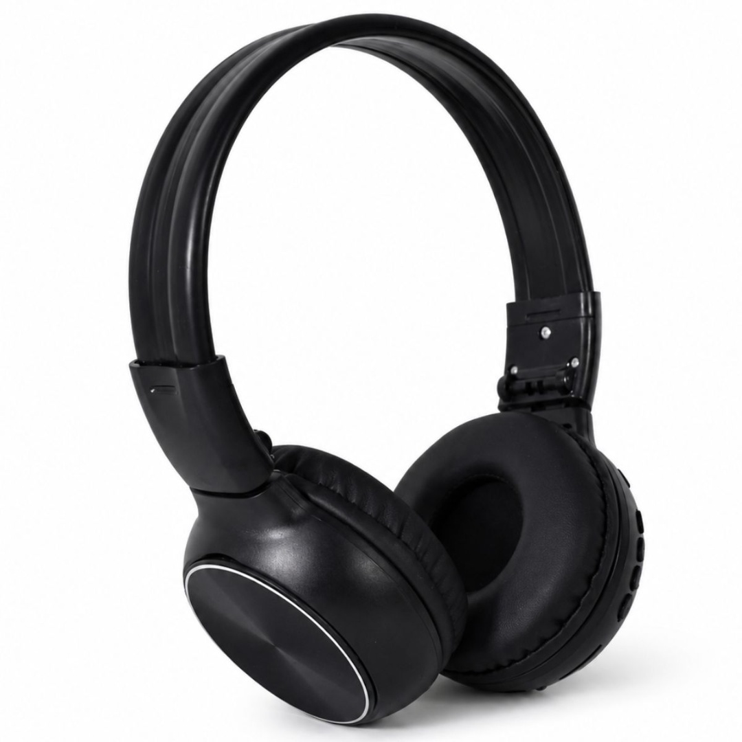 Auriculares bluetooth inalámbricos plegables negro