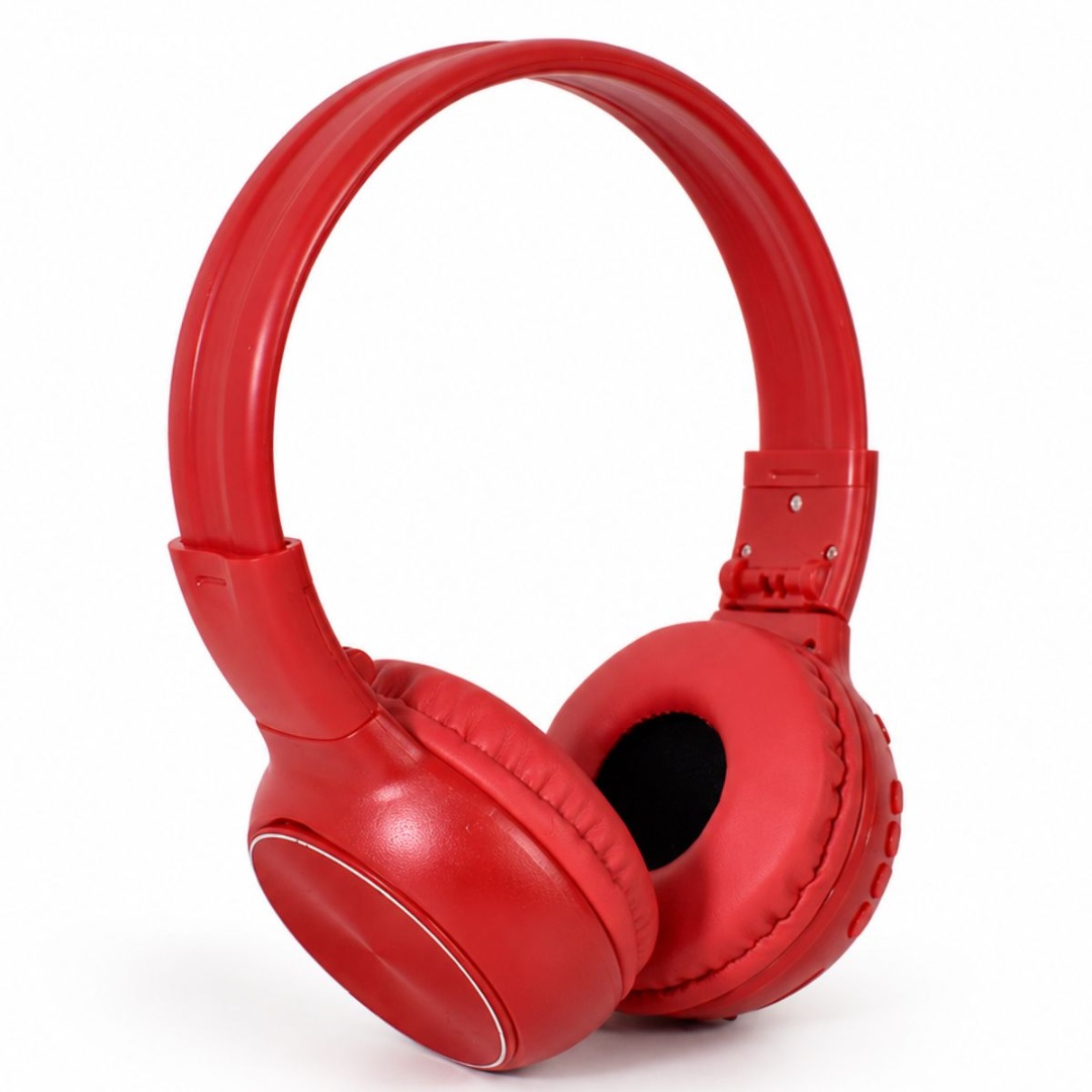 Auriculares bluetooth inalámbricos plegables rojo