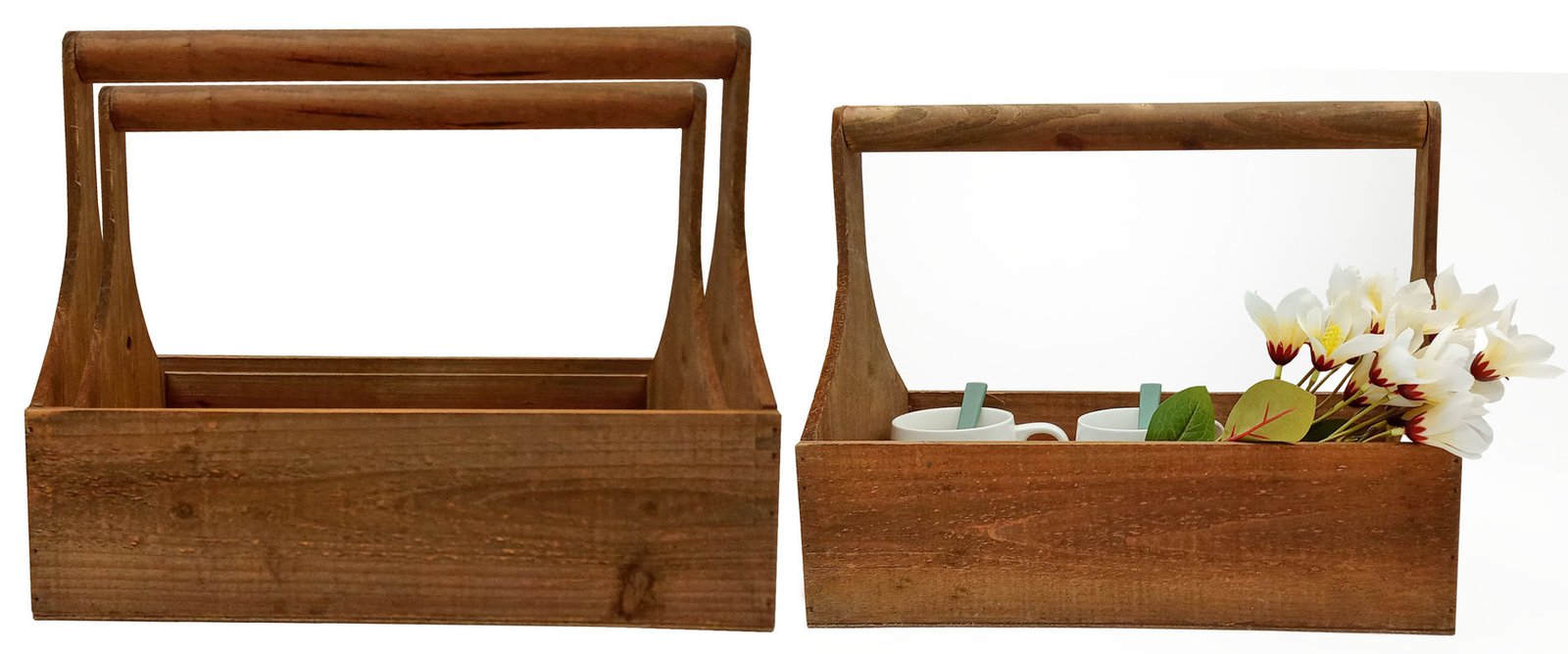 Madera X2 para jardín rectangular con asa