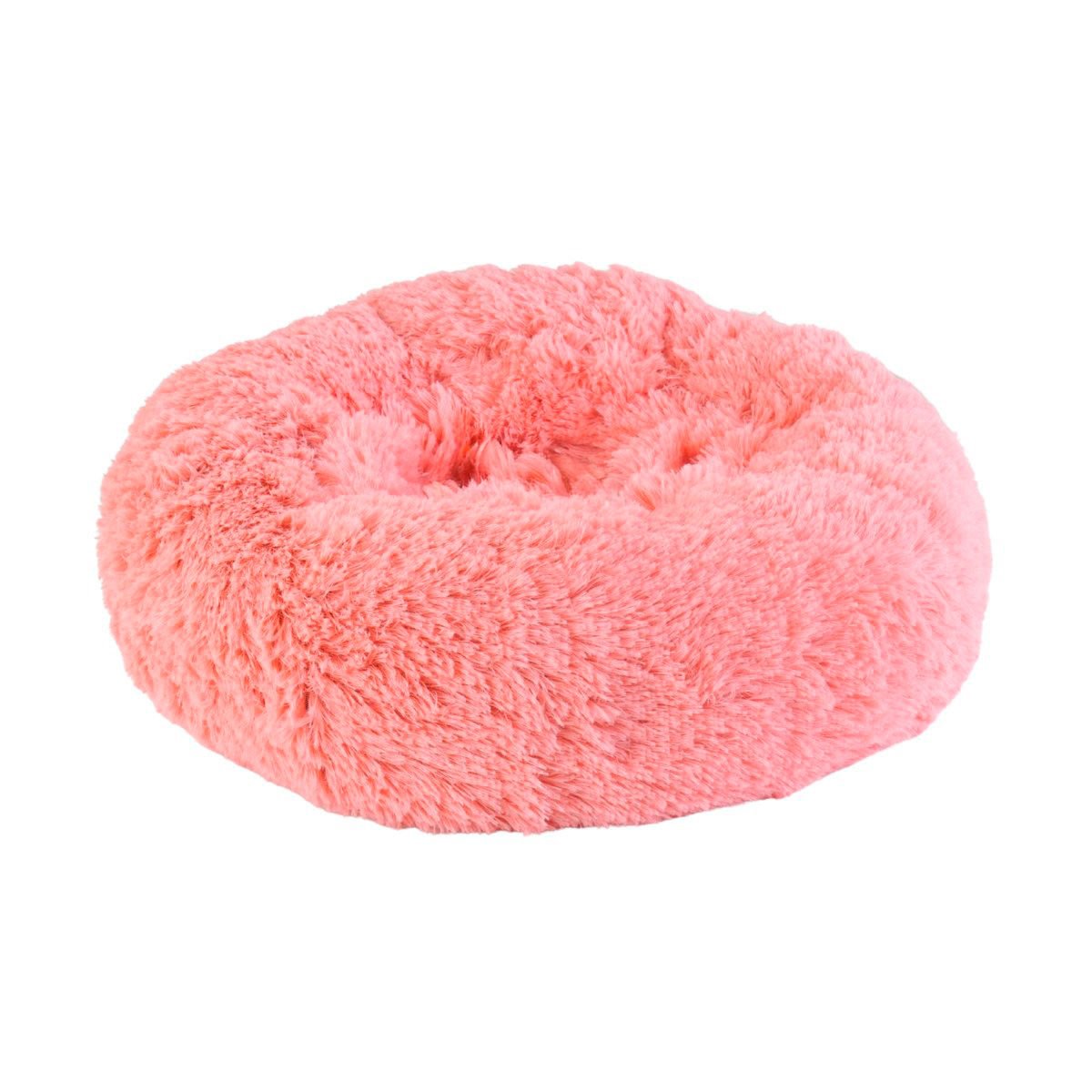 Cama para mascotas almohadón redondo tipo peluche, 48 cm de diámetro