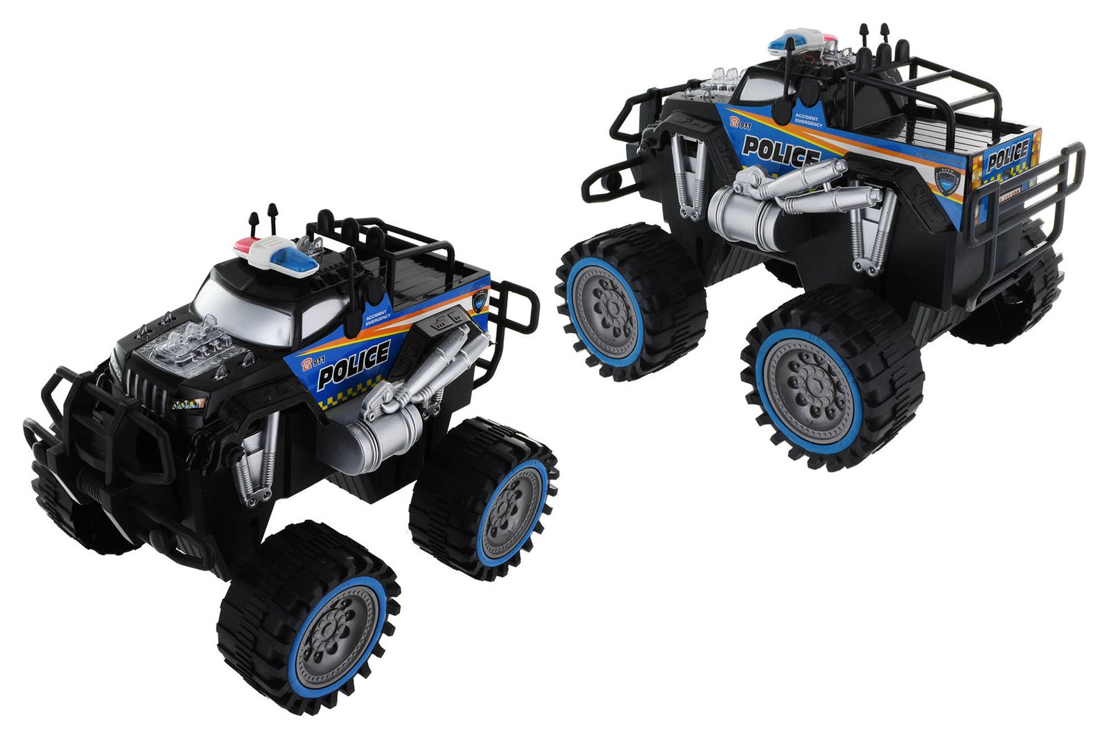 Camioneta policía fricción burbuja, 24,5 × 19,5 cm