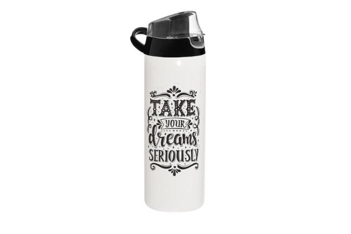 Cantimplora Herevin de plástico decorada Take your dreams, 750 ml