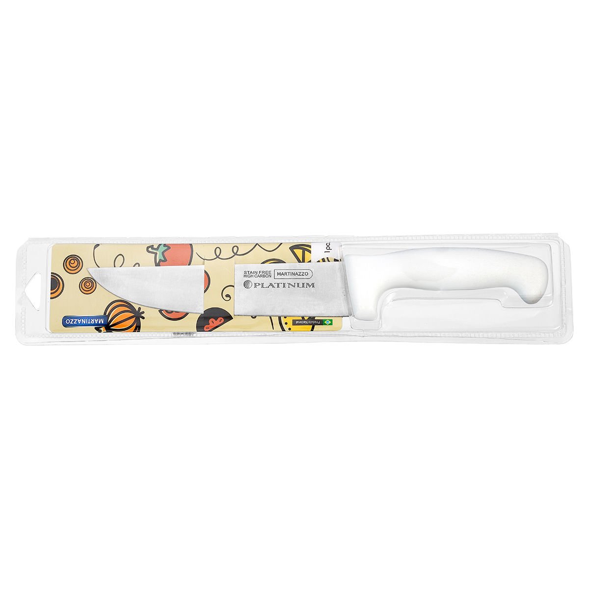Cuchillo carne profesional blanco diseño Platinum Martinazzo, 17,5 cm