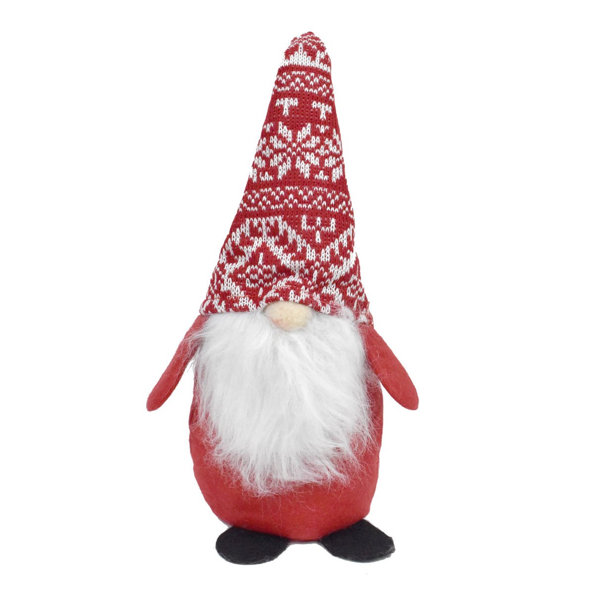 Duende navideño de tela sin ojos con barba, 34 cm de alto