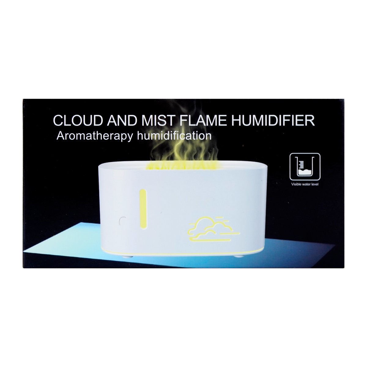 Humidificador ovalado con luz LED y USB, 160 ml