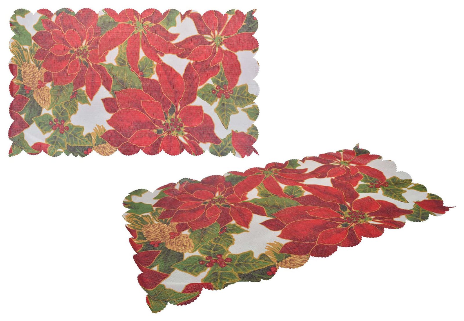 Individual navideño de tela, 30 × 45 cm, pack de 6