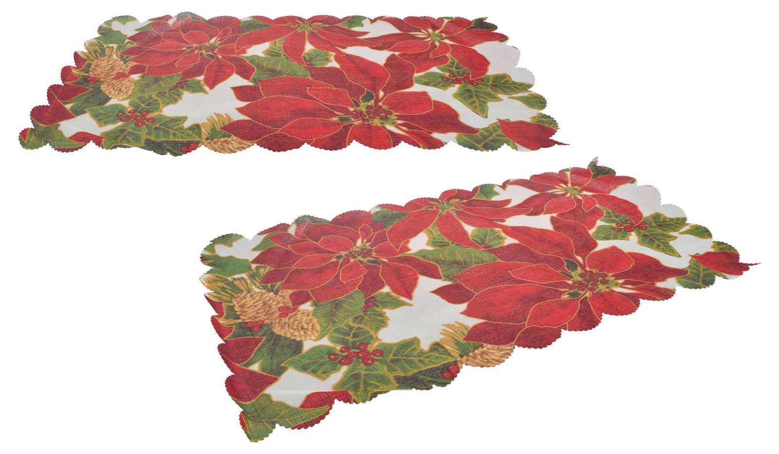 Individual navideño de tela, 30 × 45 cm, pack de 6