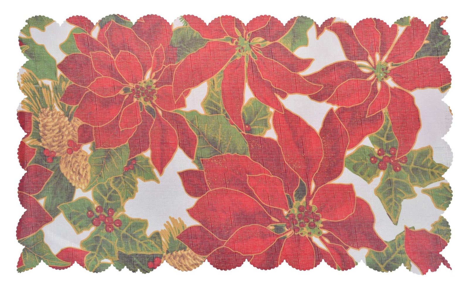 Individual navideño de tela, 30 × 45 cm, pack de 6