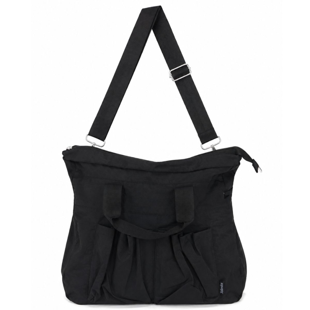 Bolso cartera al hombro negro, 38 × 40 cm