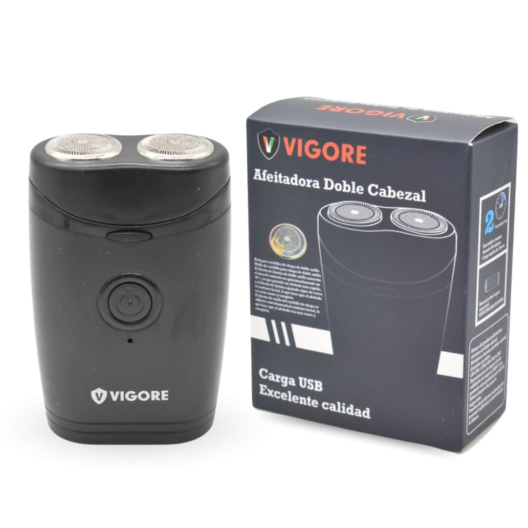 Afeitadora recargable vigore doble cabezal 5V
