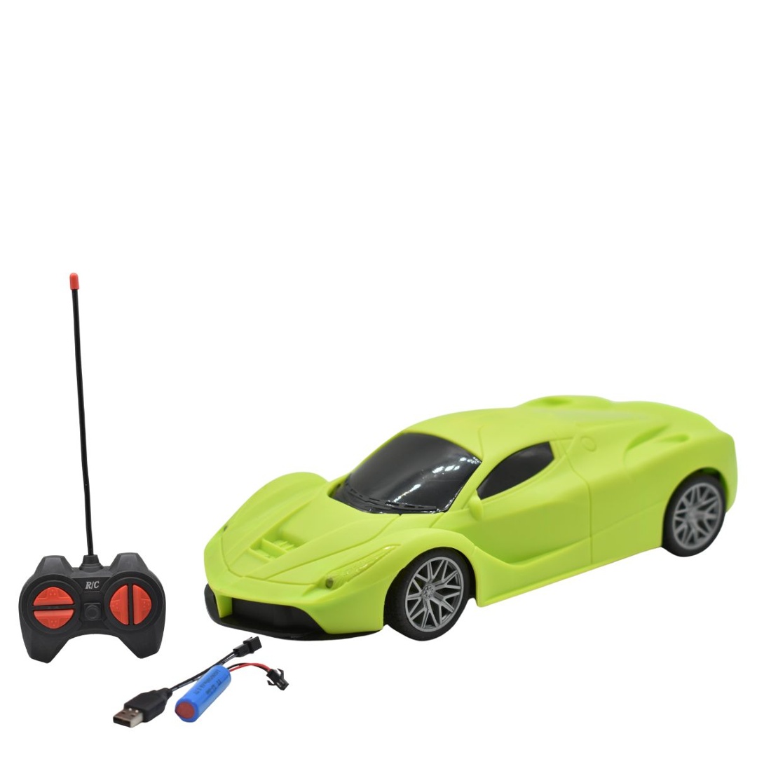 Auto con batería recargable a control remoto, 18 × 8 cm