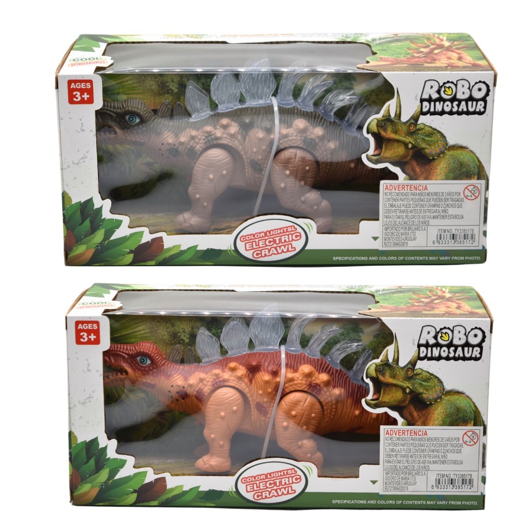 Dinosaurio con luz y sonido, 27 cm
