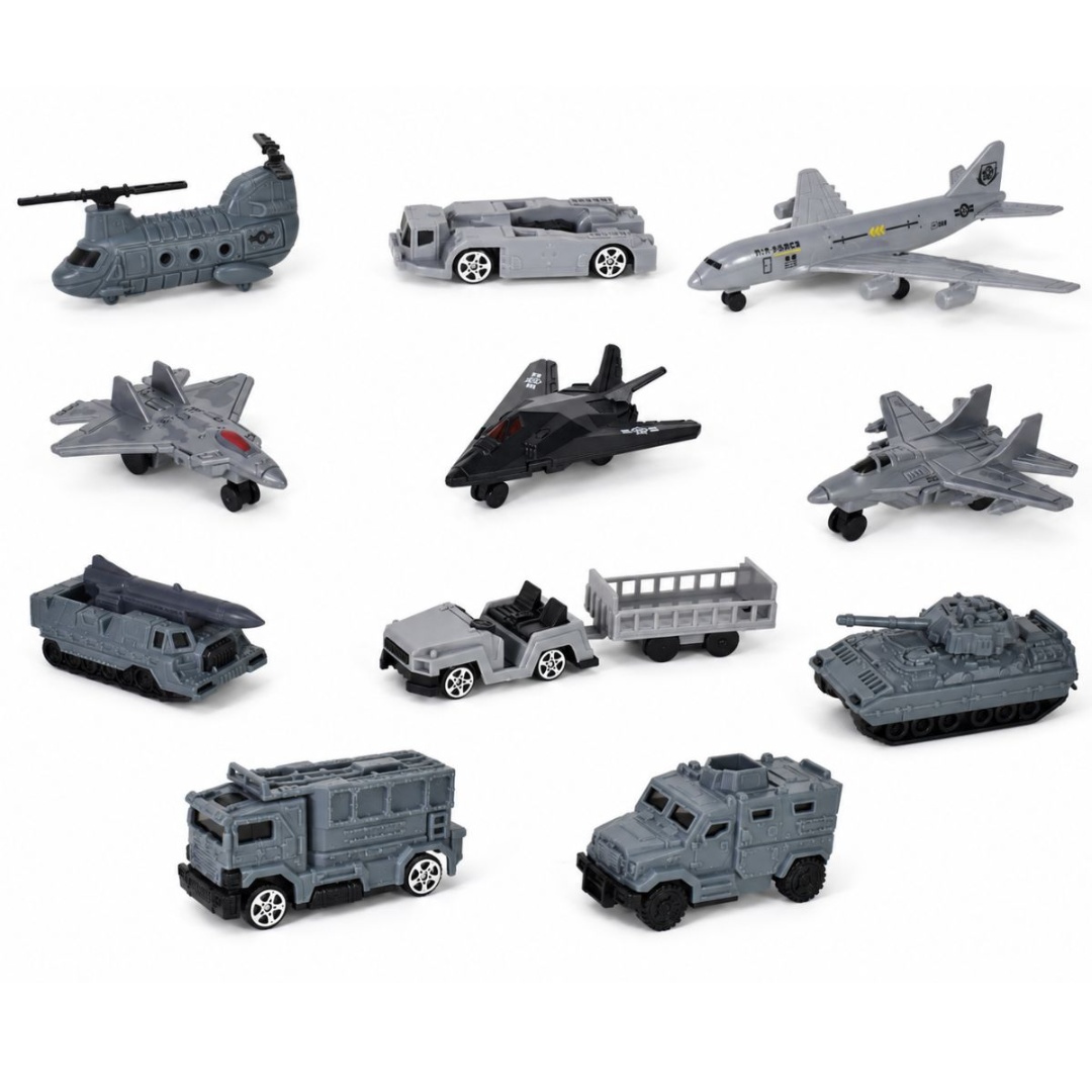De vehículos militares, 12 piezas
