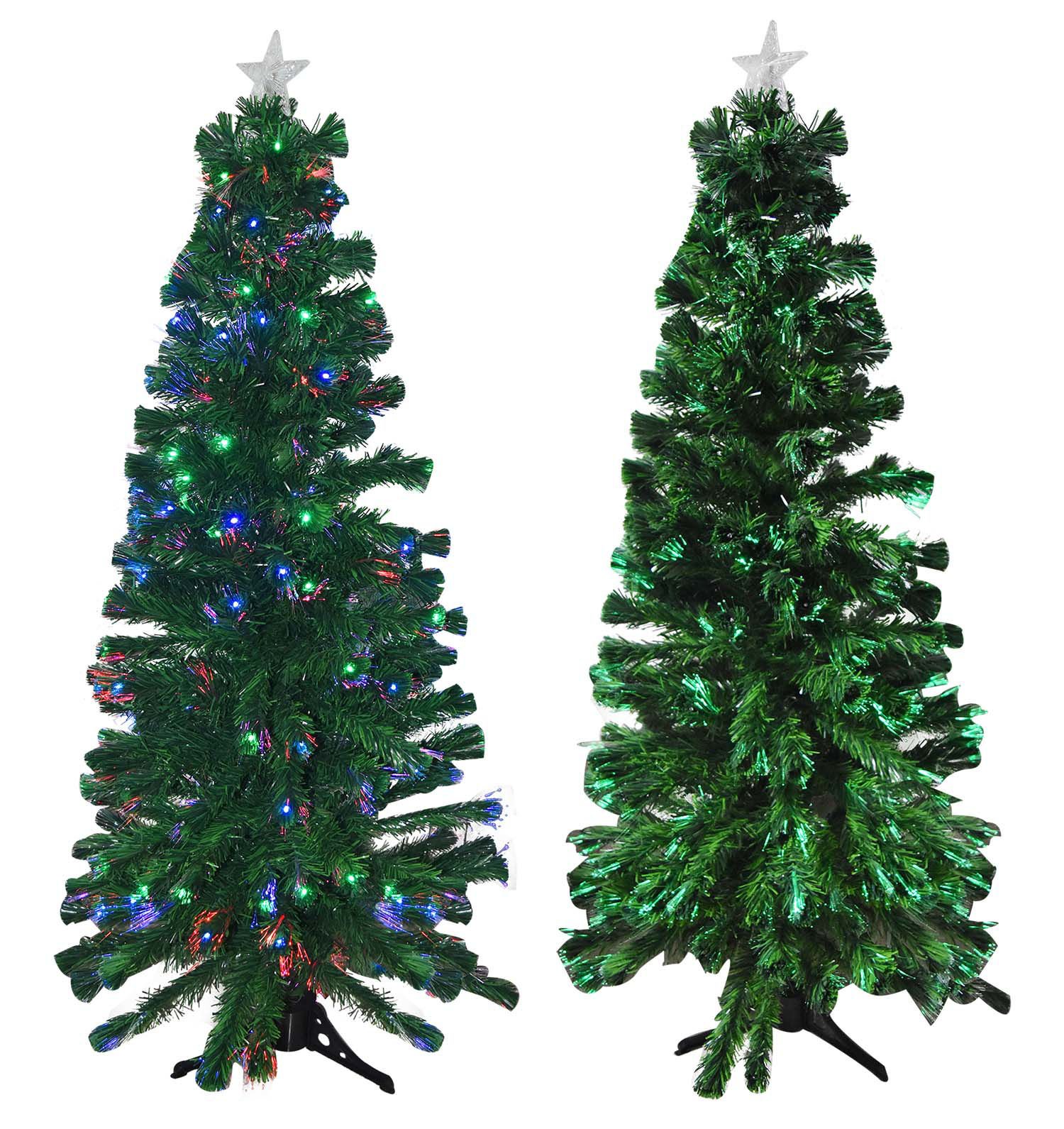 Árbol LED verde luces multicolor puntero estrella, 60 L