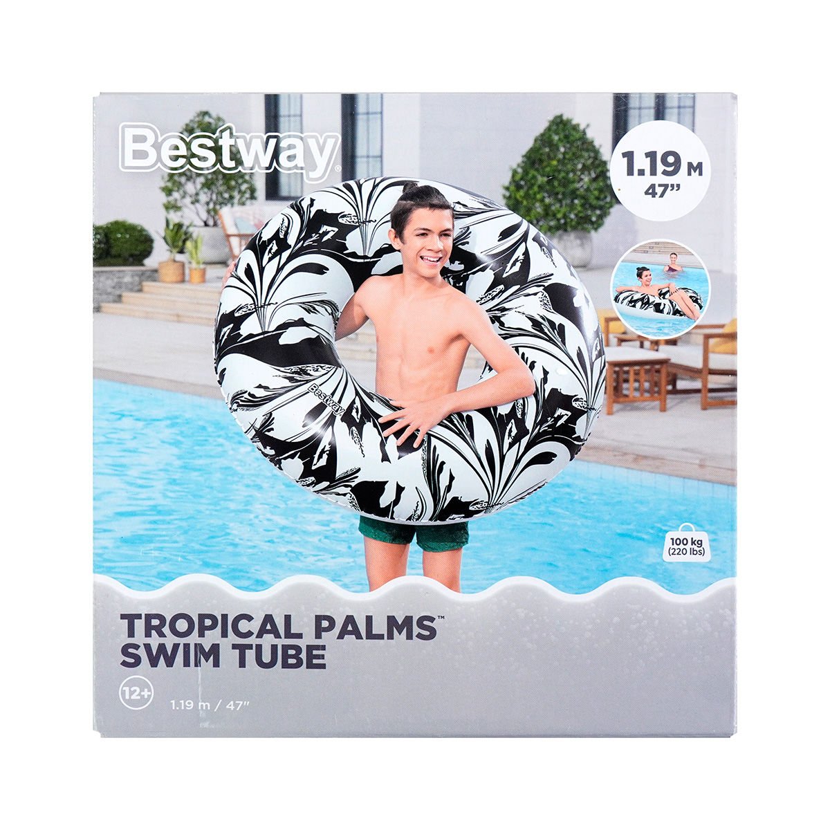 Aro salvavida palmeras Bestway tropicales, 119 cm