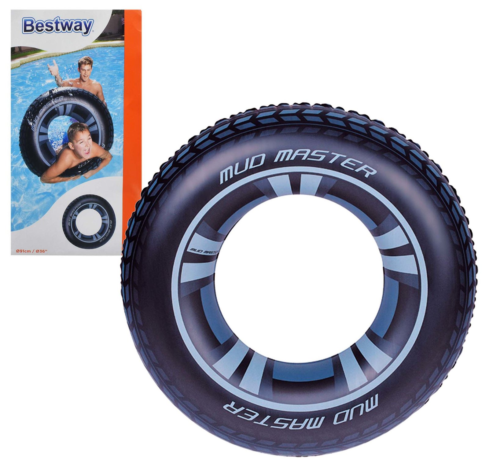 Aro salvavida inflable Bestway rueda bolsa, 91 cm