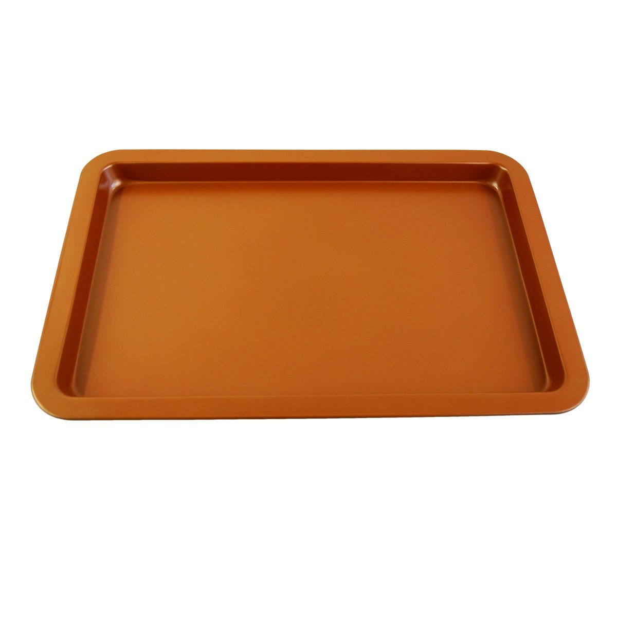 Asadera de metal rectangular chata para galletas, 37 × 25 cm