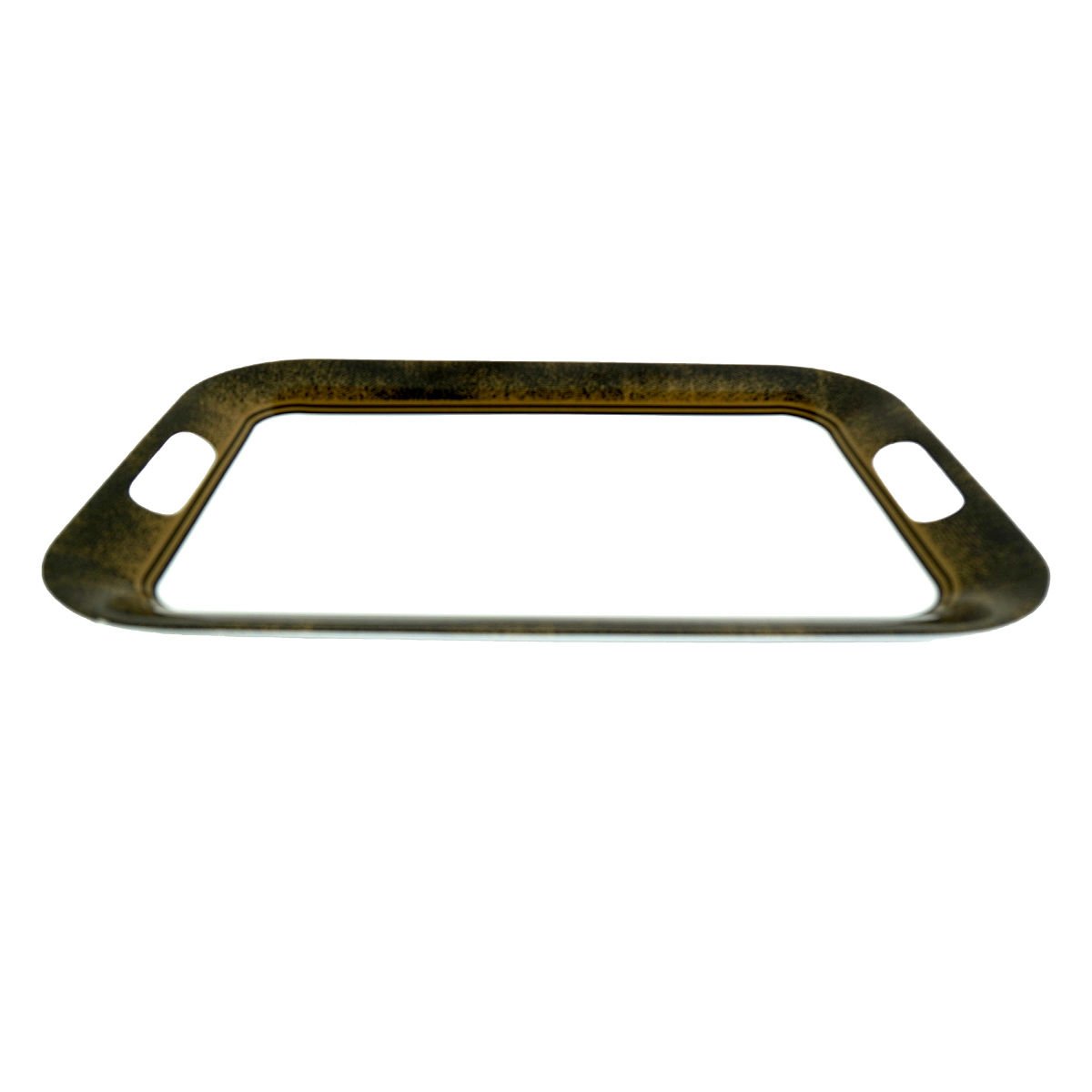 Bandeja rectangular de melamina dorada, 42 × 29,8 cm