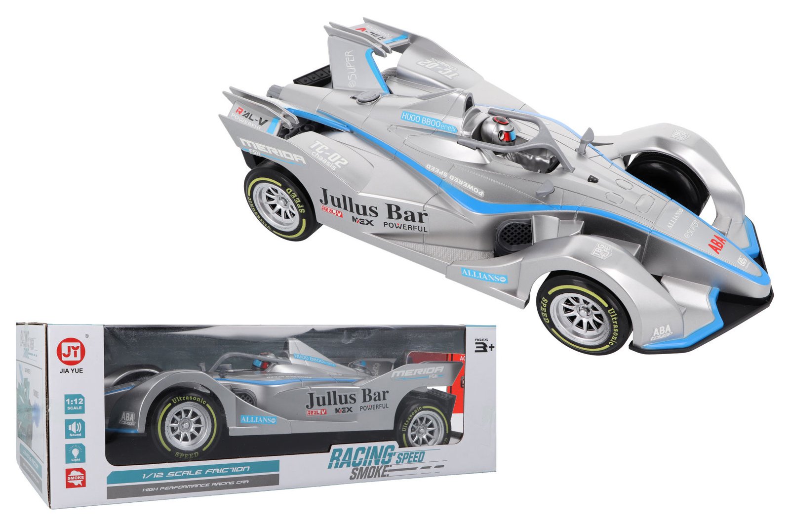 Auto carreras formula 1 con humo 1:12 con luz y sonido