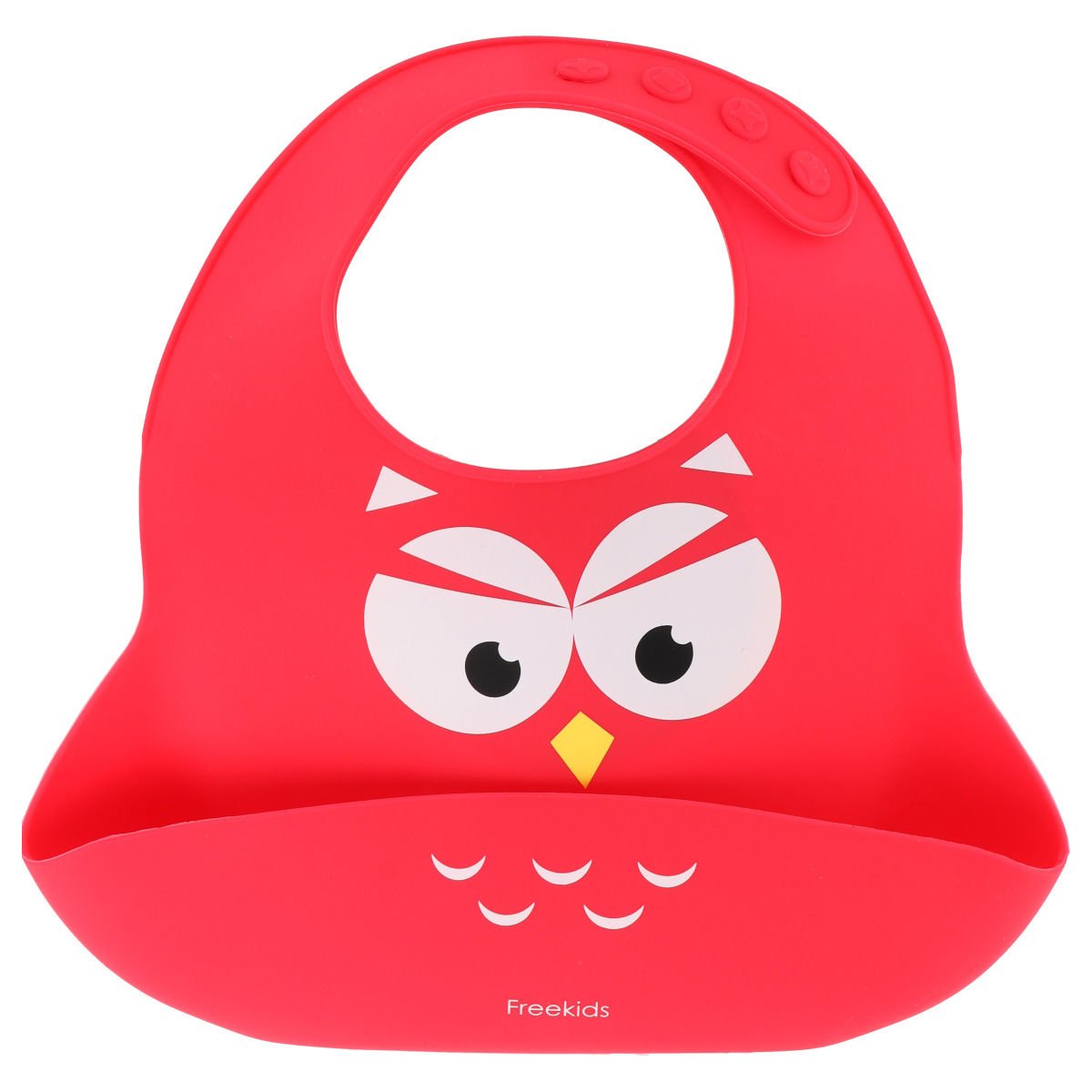 Babero de PVC en 3 colores y 3 diseños surtidos, 24 × 24 cm