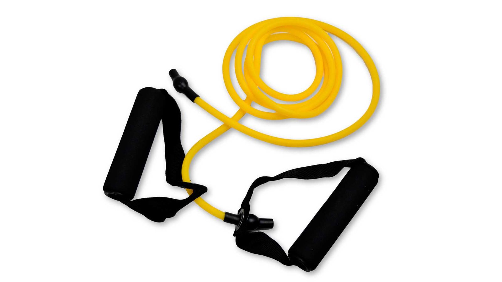 Banda elástica para gimnasia con asas amarillo, 135 cm