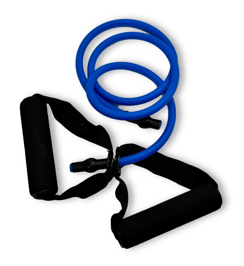 Banda elástica para gimnasia con asas azul, 6 × 10 cm