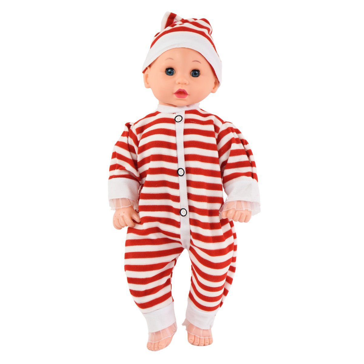 Bebé con pijama de plástico cabeza de goma 4 sonidos bolsa, 48 cm