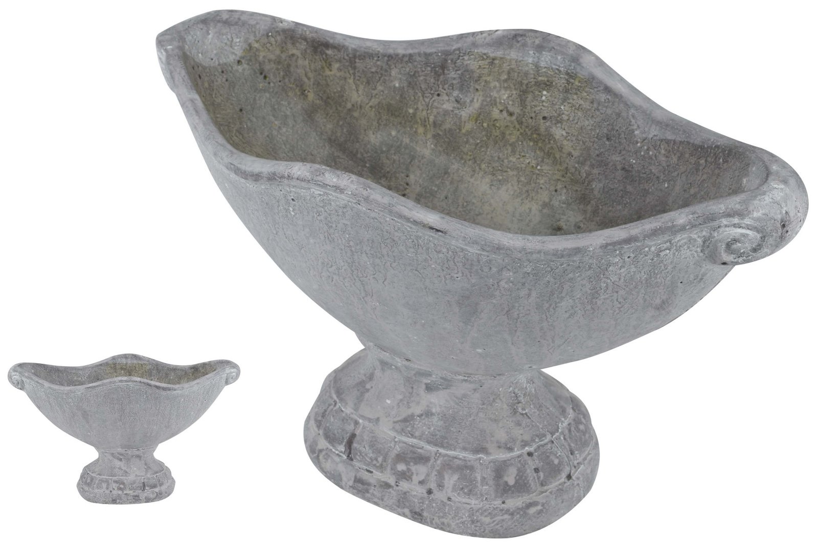 Bebedero para pajaros hormigon con pie para jardín terracota, 29 × 16,5 cm