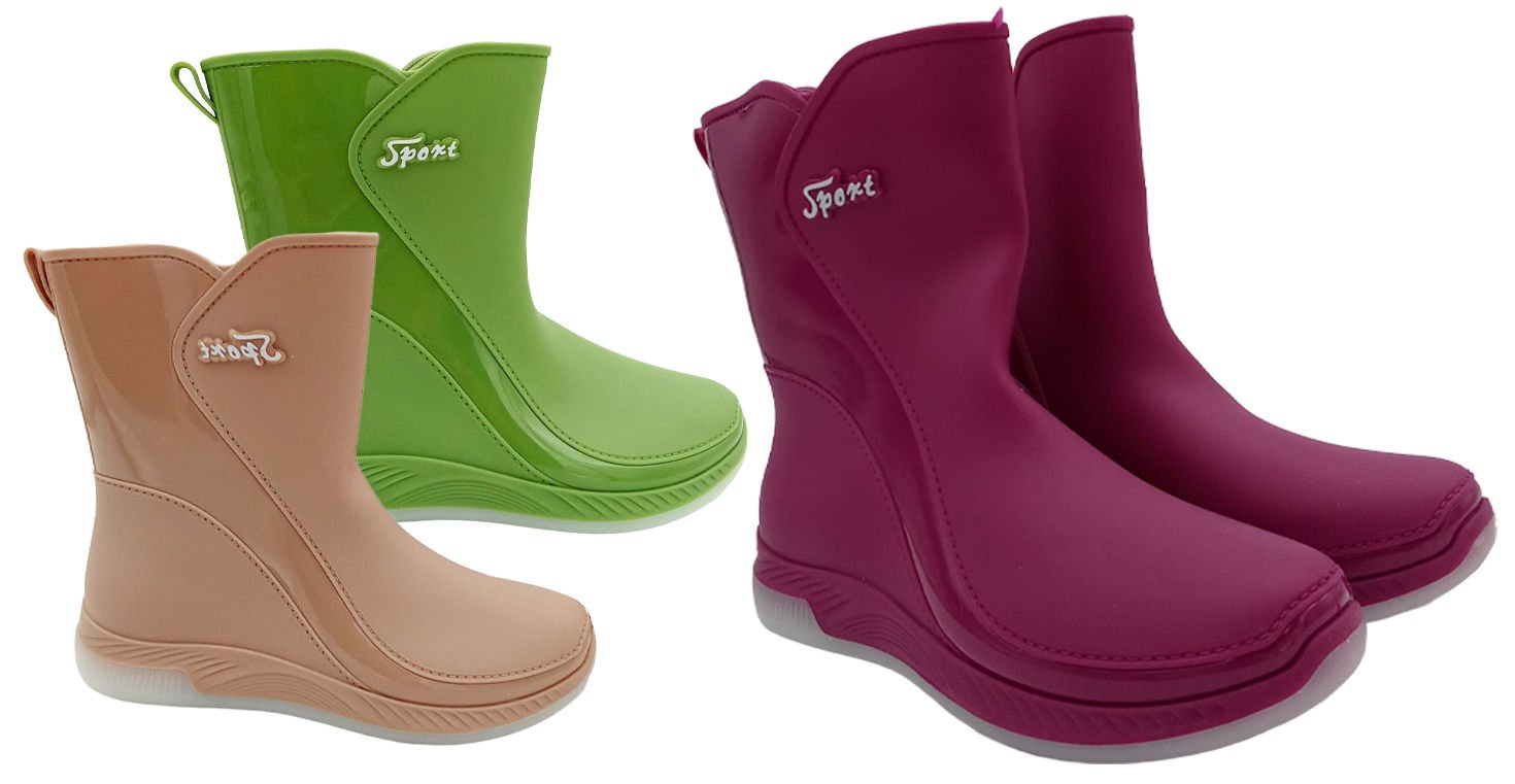 Bota lluvia de goma dama sport, 20,5 cm