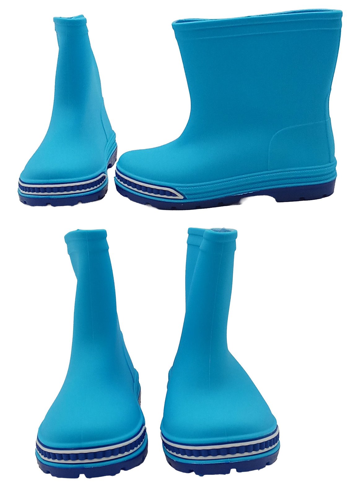 Bota lluvia infantil lisa 26-30 rosa/azul/amarilla