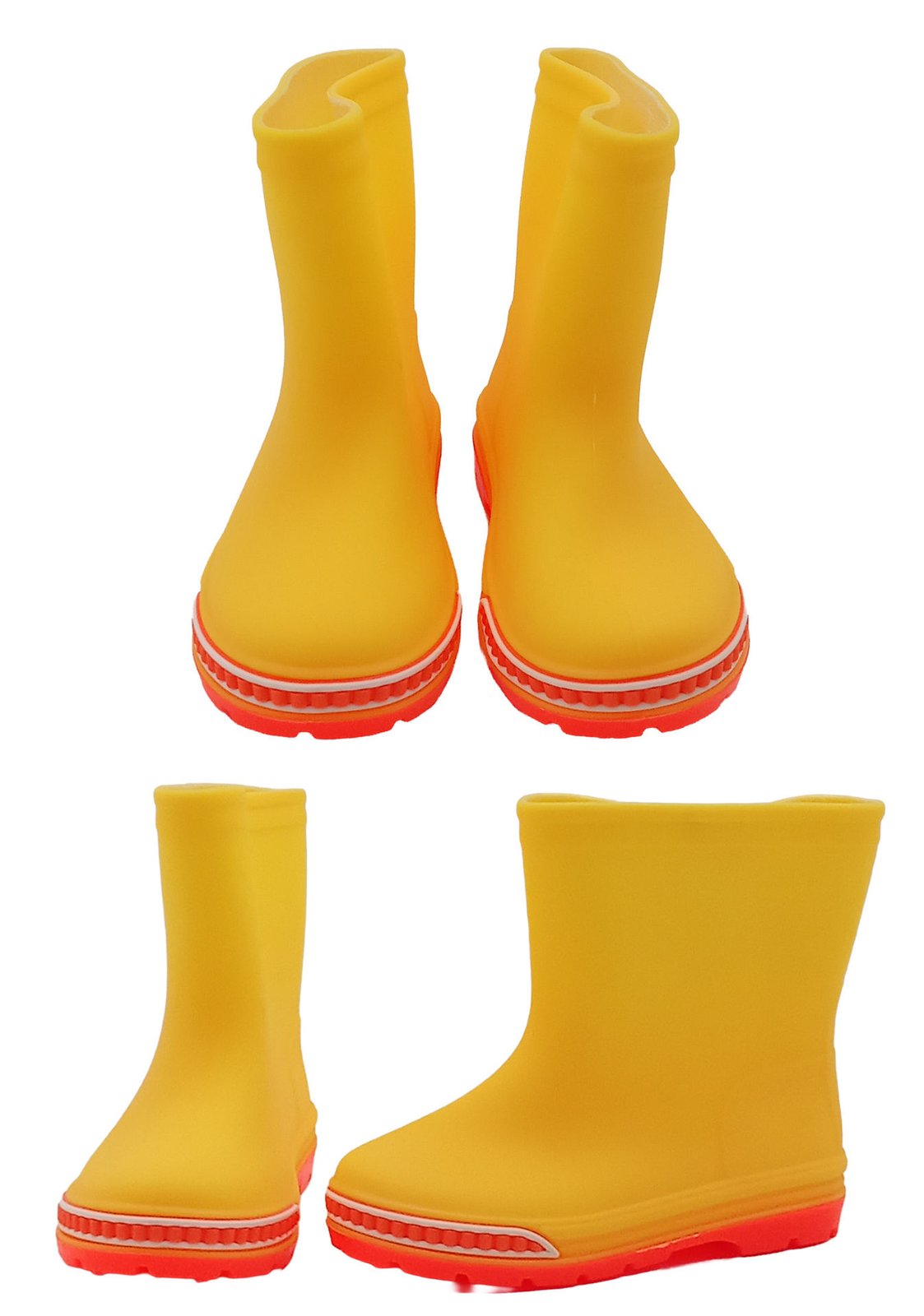 Bota lluvia infantil lisa 26-30 rosa/azul/amarilla
