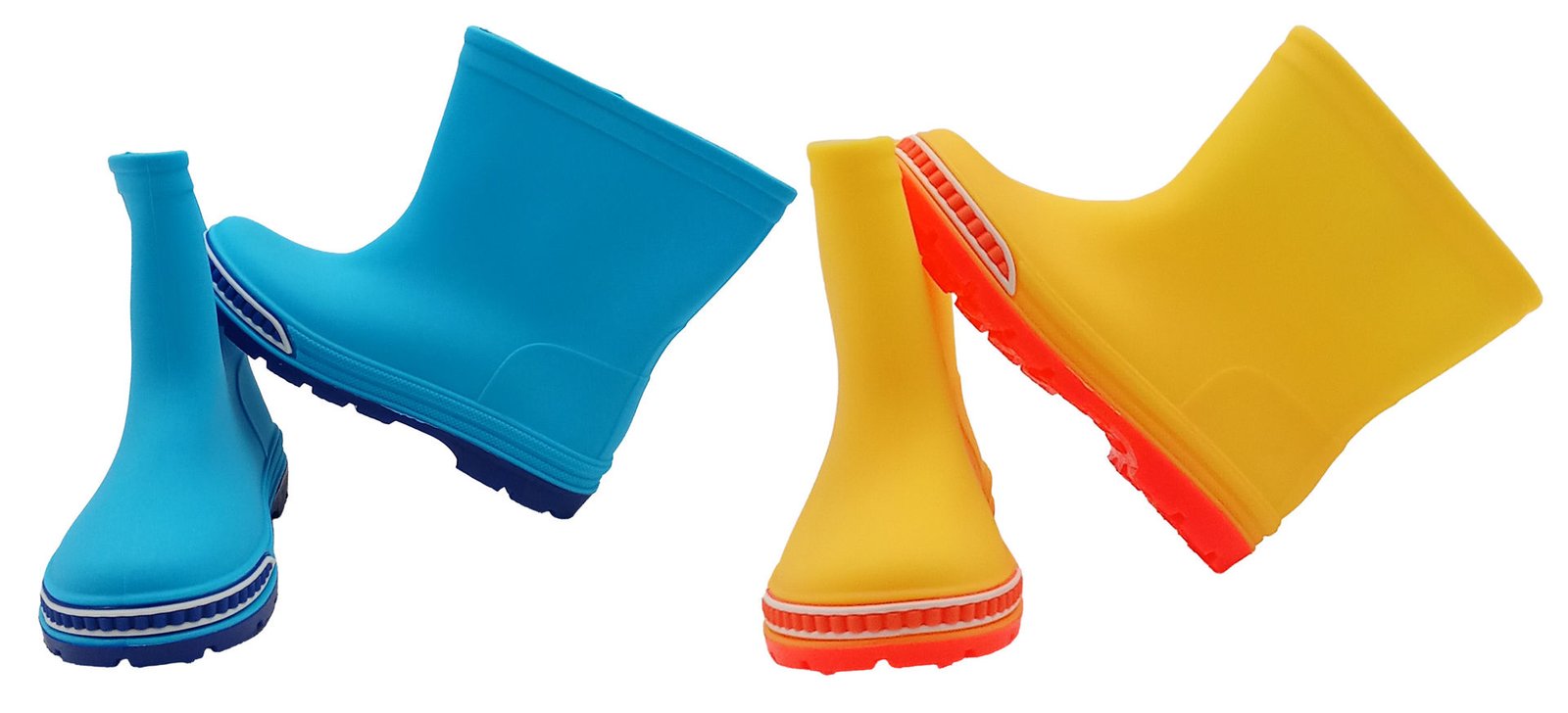 Bota lluvia infantil lisa 26-30 rosa/azul/amarilla