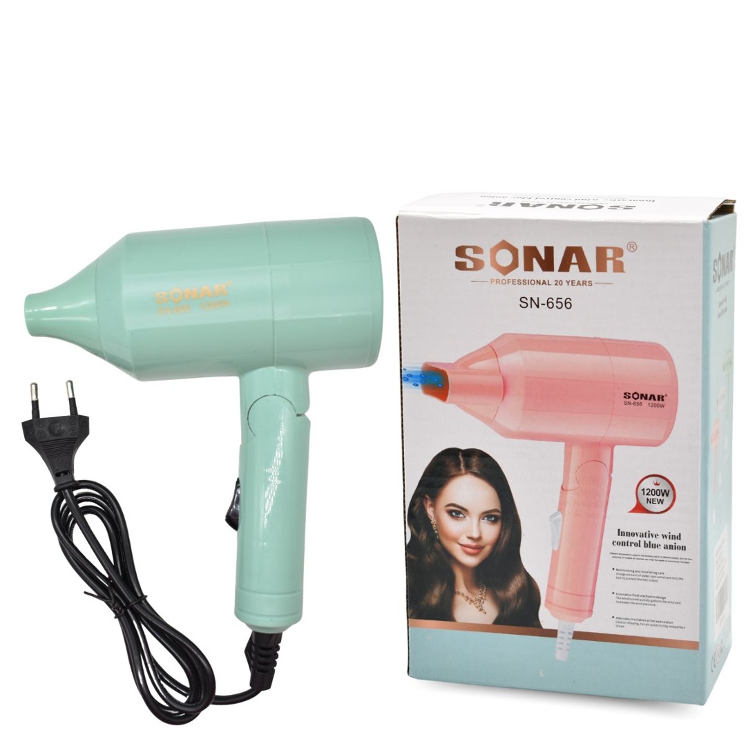 Mini secador de pelo plegable 1200W, 21 × 15 cm