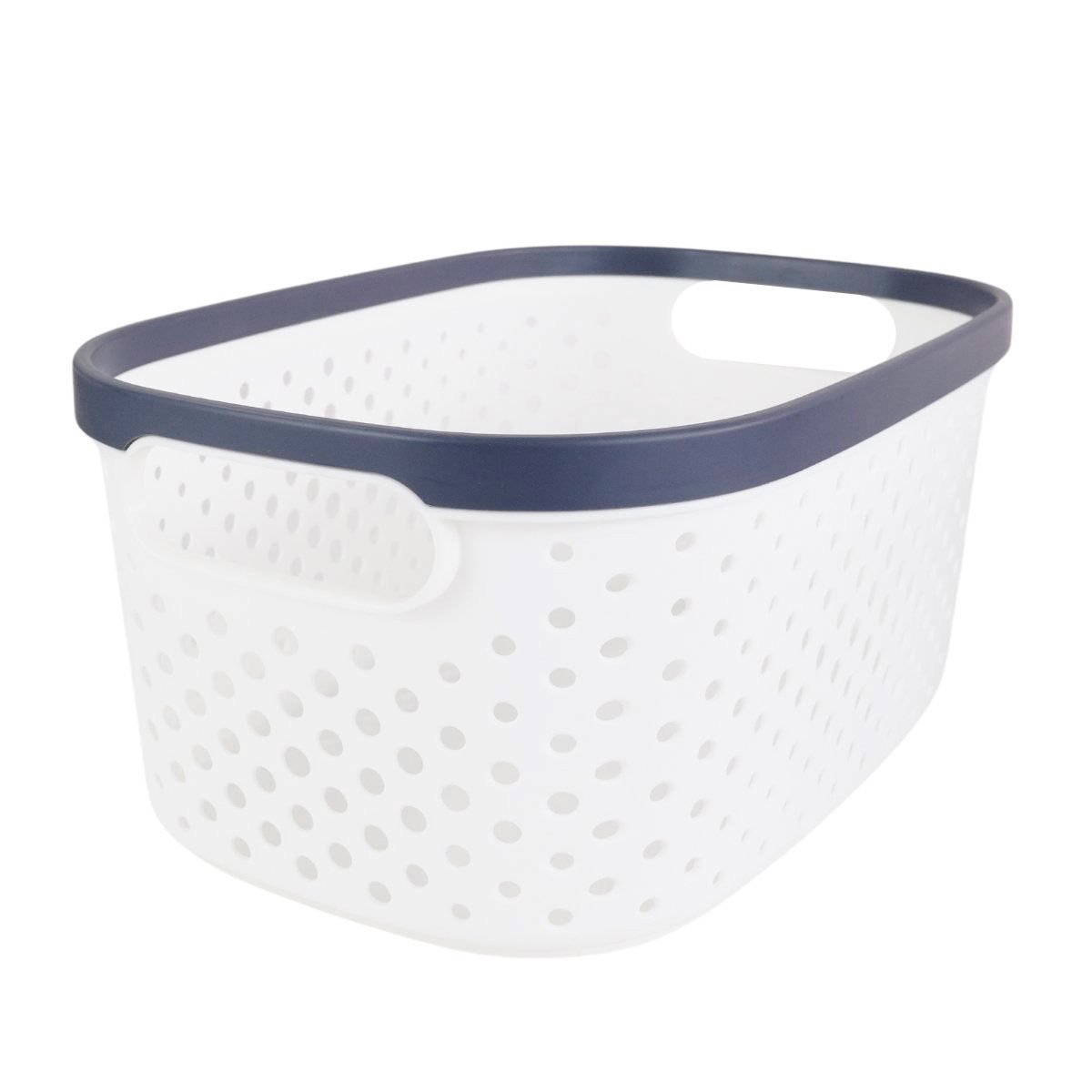 Canasto de plástico haixing gris claro/gris osc/blanco, 30 × 21 cm