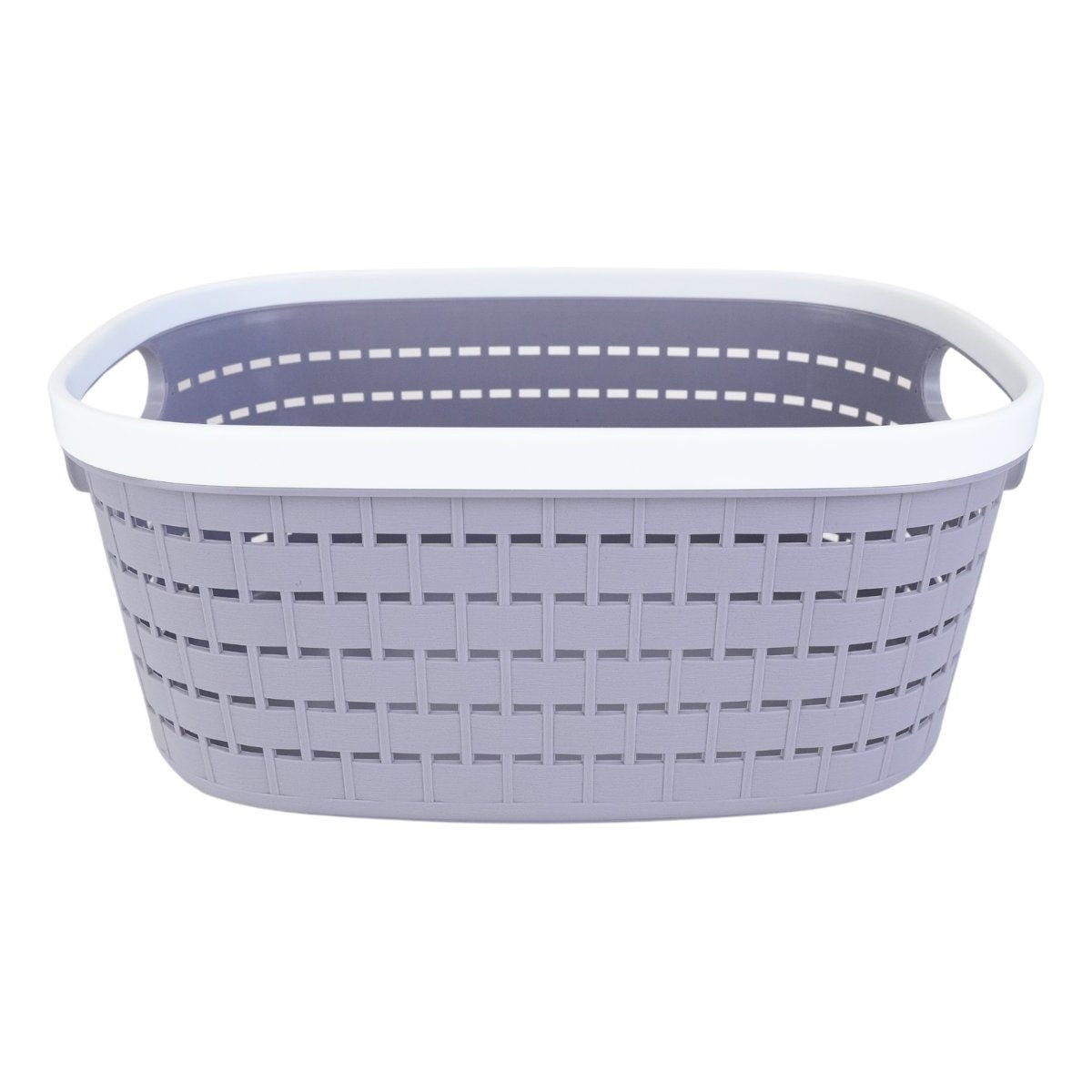 Canasto de plástico haixing gris claro/gris osc/blanco, 30 × 21 cm