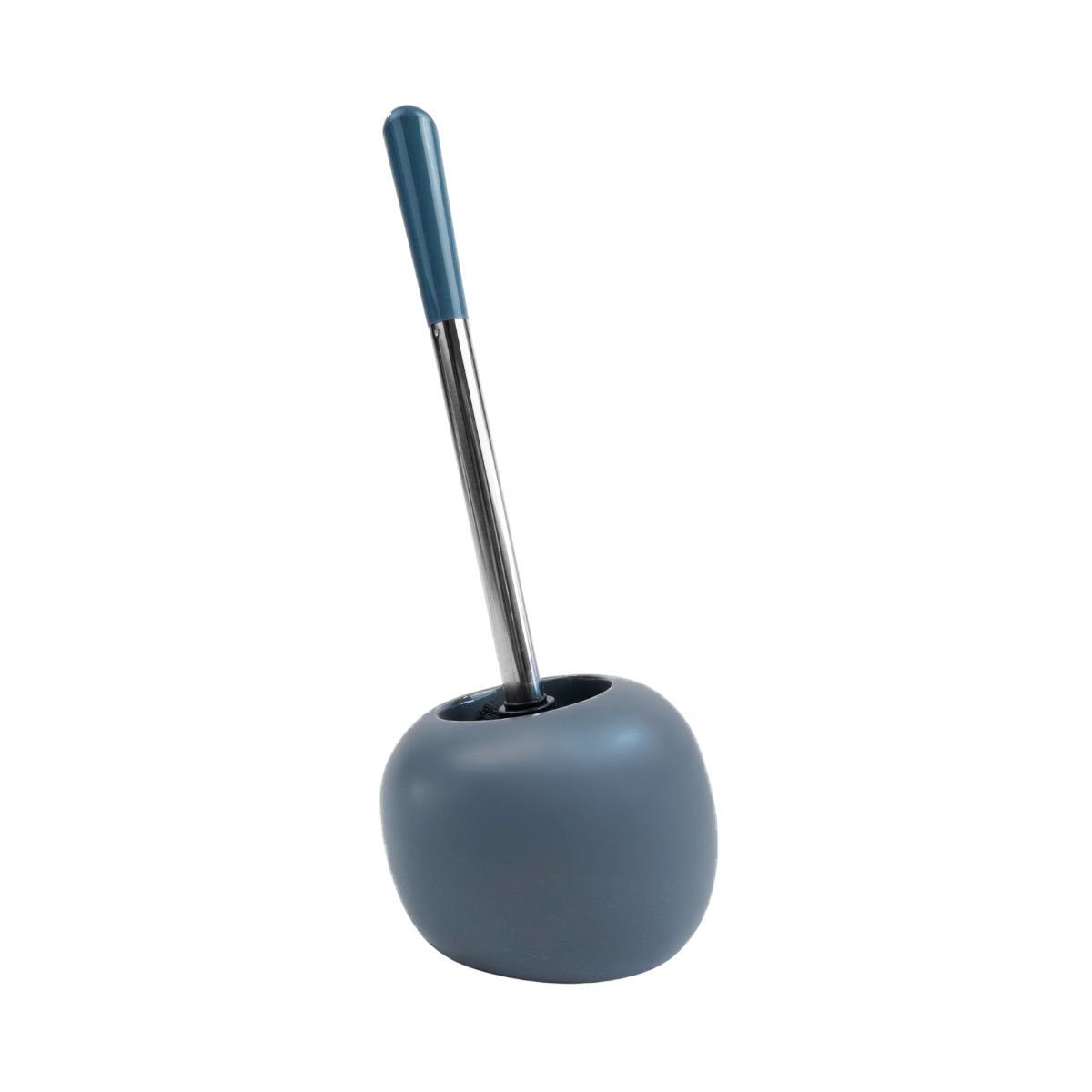 Cepillo para inodoro con base esfera de cerámica gris, 37,5 cm