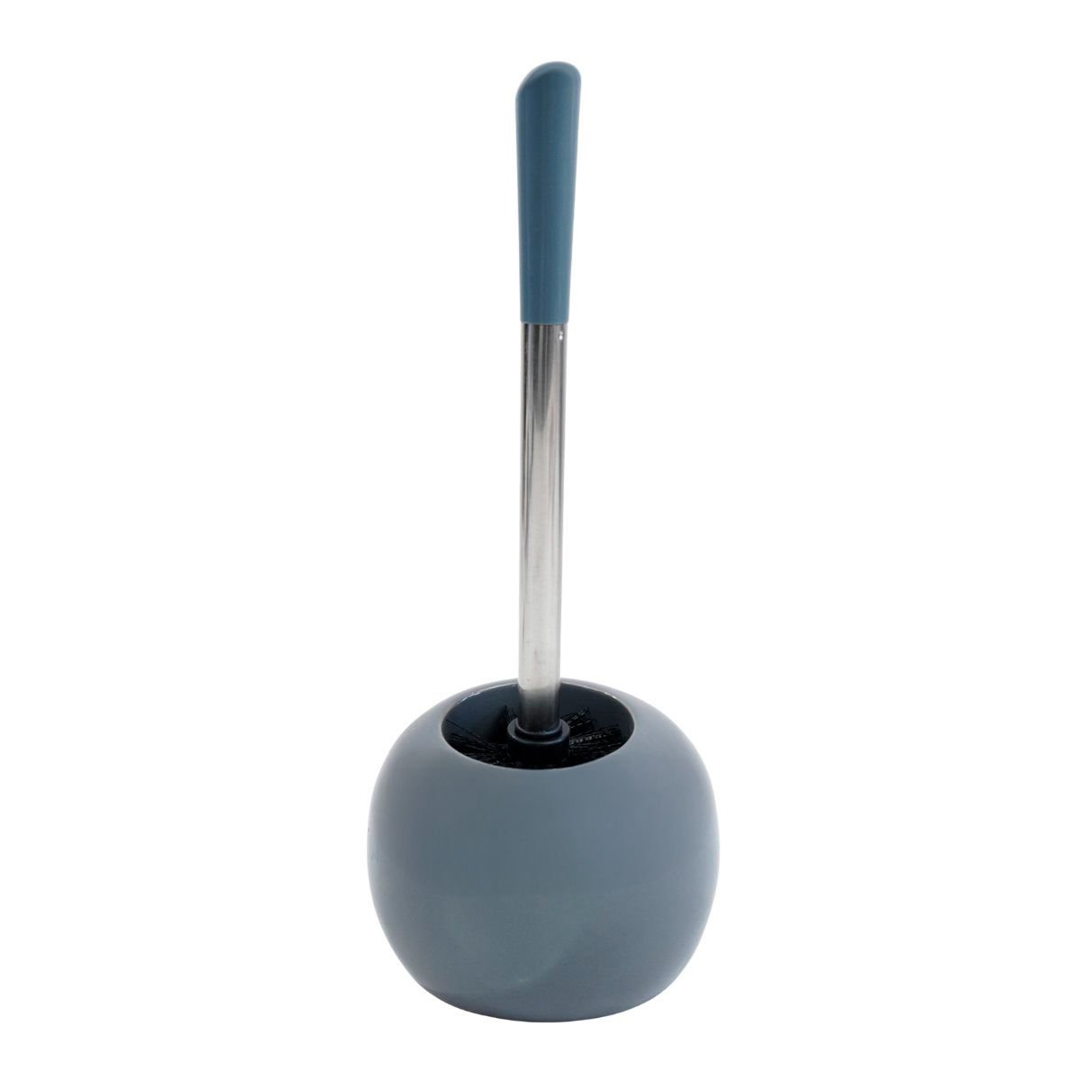 Cepillo para inodoro con base esfera de cerámica gris, 37,5 cm