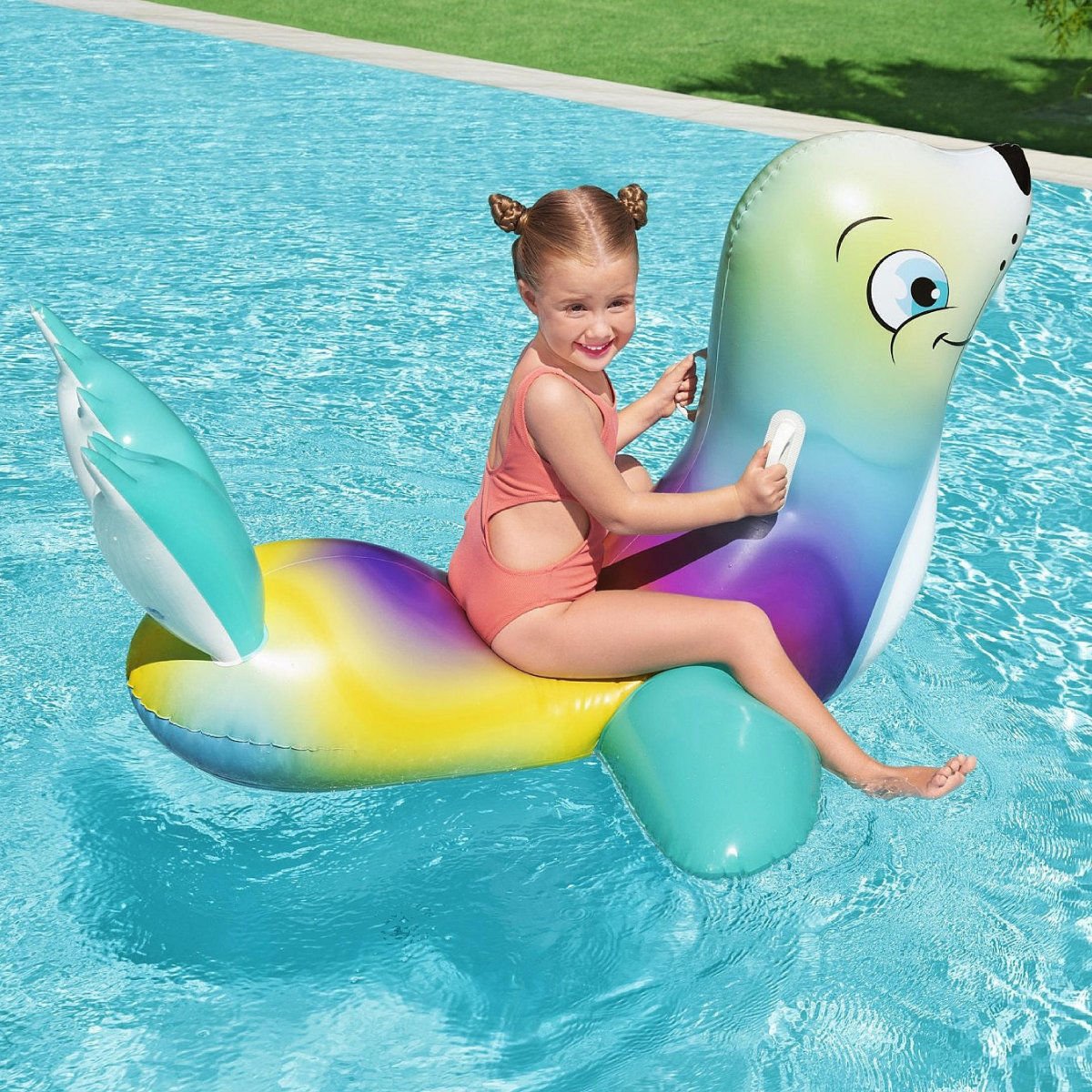 Inflable foca Bestway con agarre, 157 × 114 cm