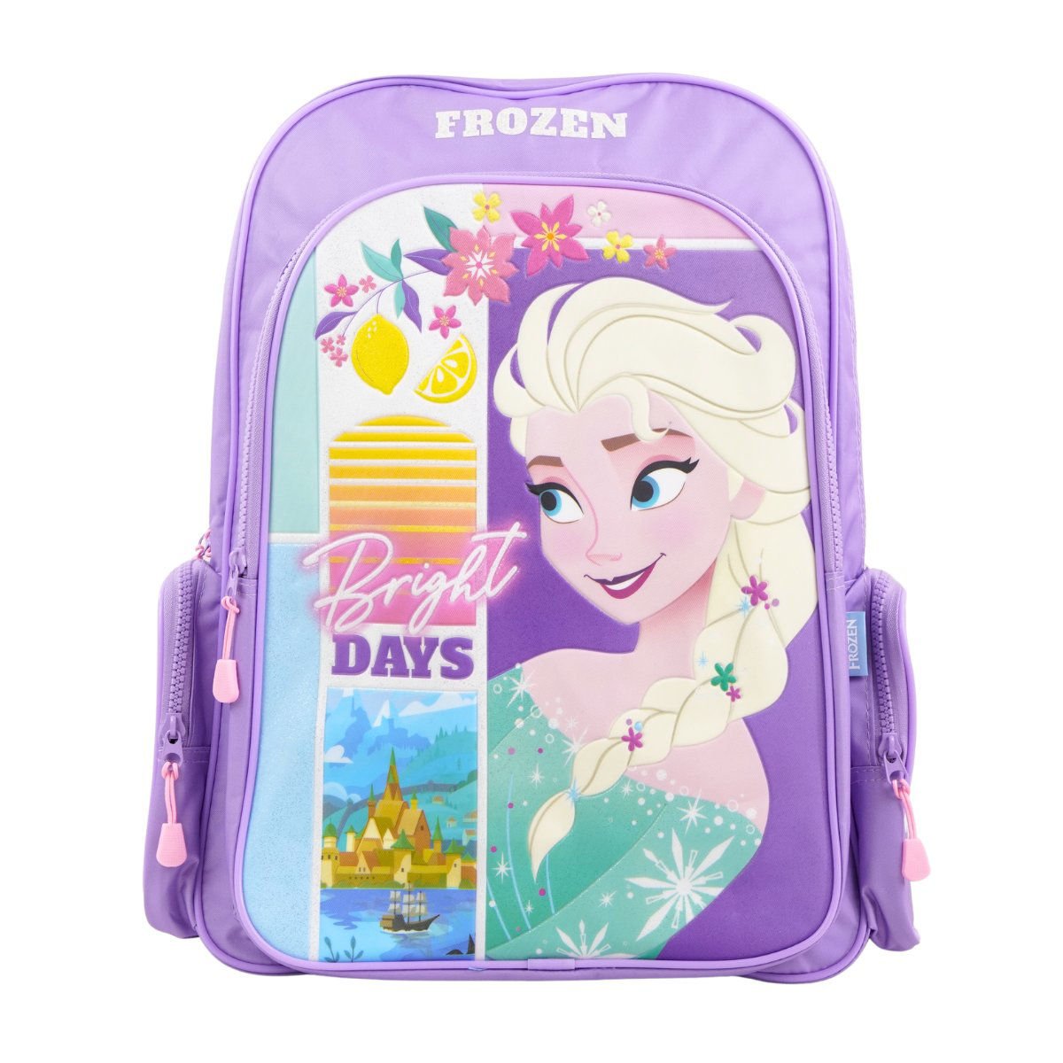 Mochila 17" Frozen Elsa con bolsillo frontal, 33 × 44 × 15 cm