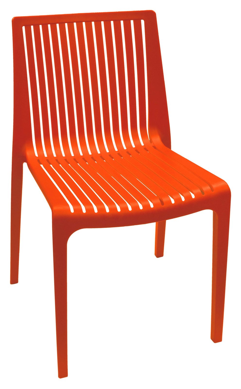 Silla de resina supreme oasis anaranjado