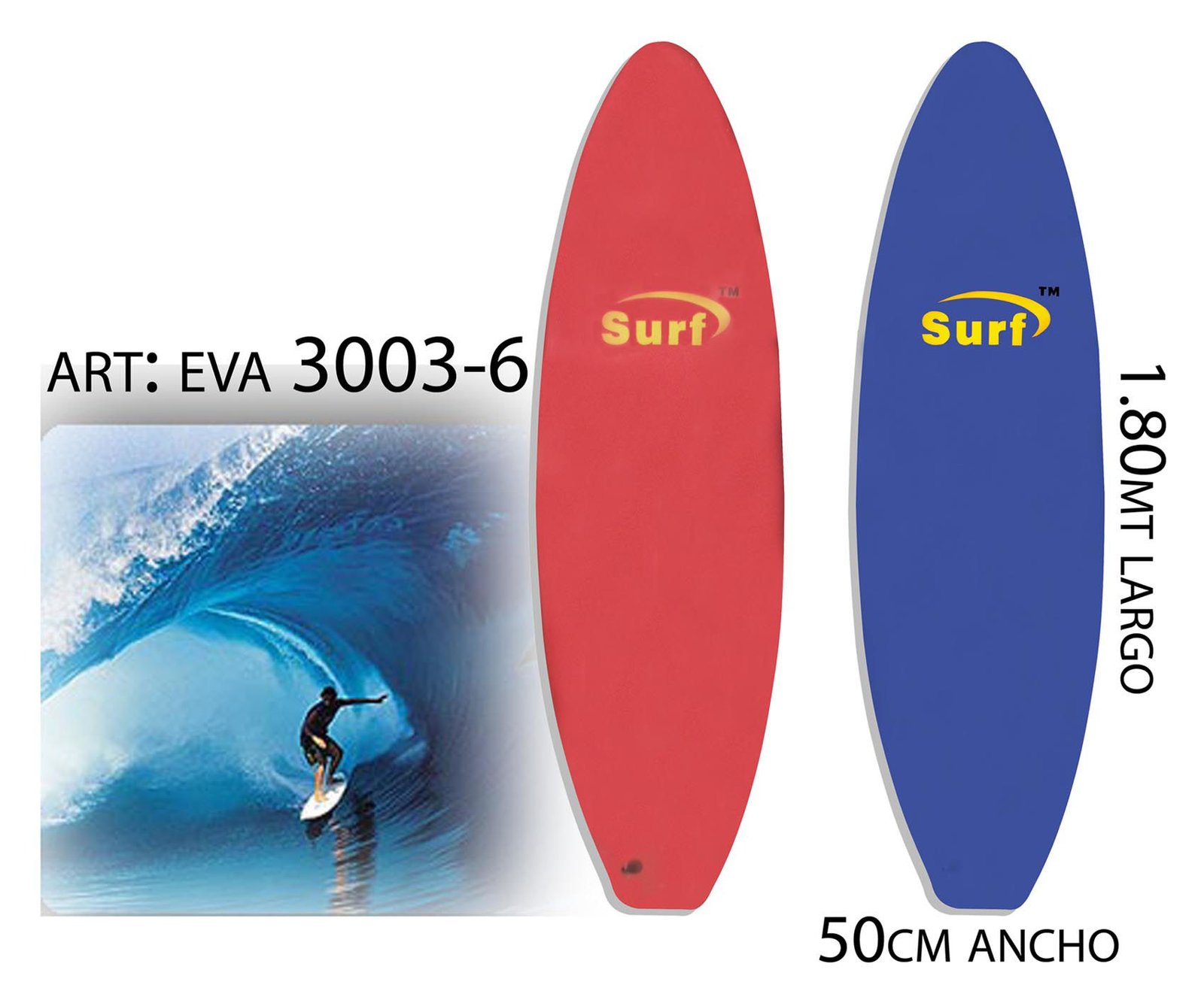 Tabla de surf 6 base fibra 180 × 50 xuting