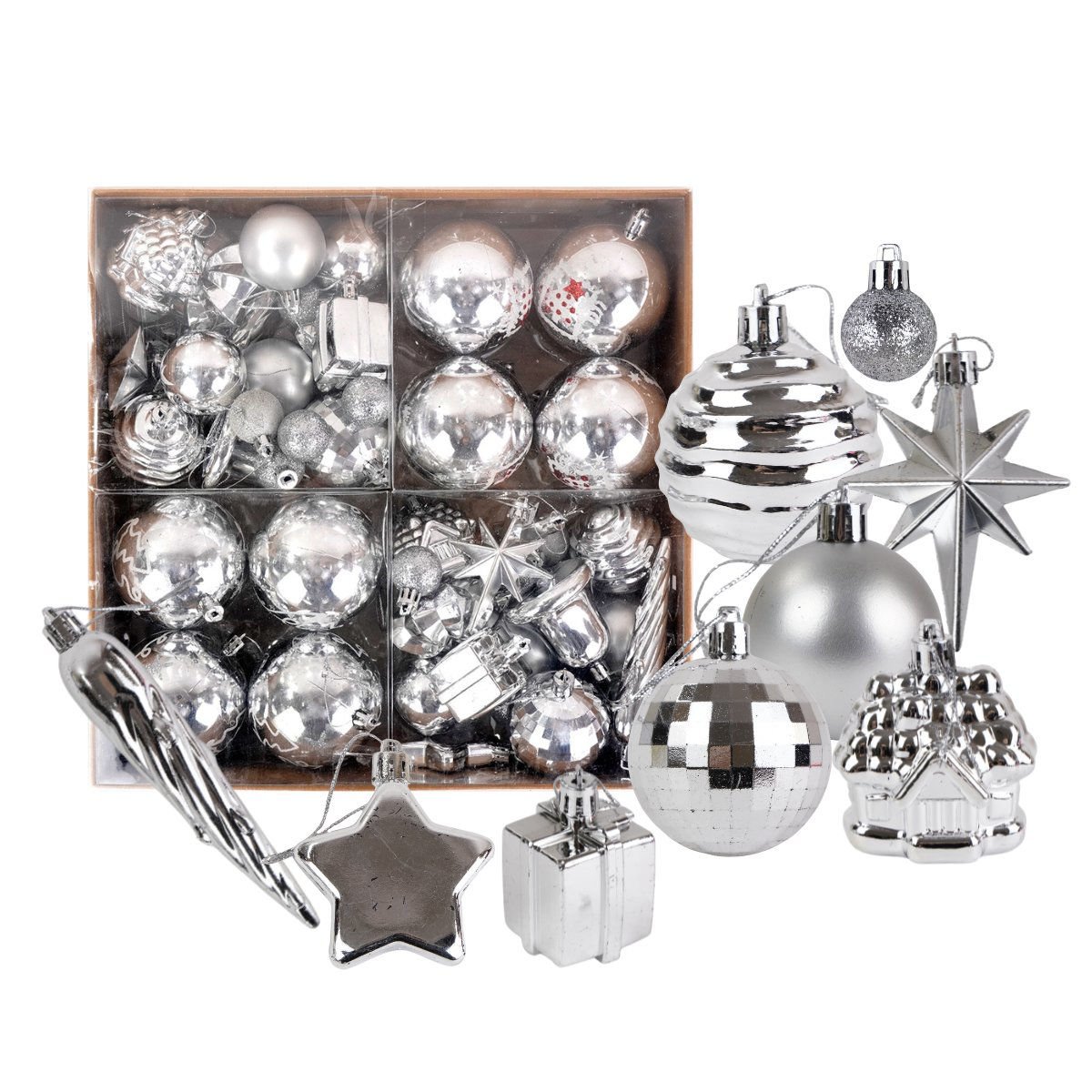 Chirimbolo diferentes formas tamaños texturas marron, 32 × 32 cm, 48 piezas