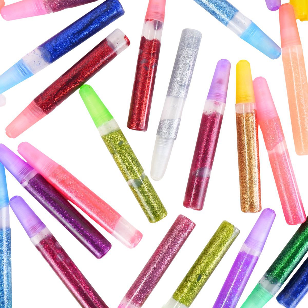 Goma liquida con glitter con u, 10 ml, 30 piezas