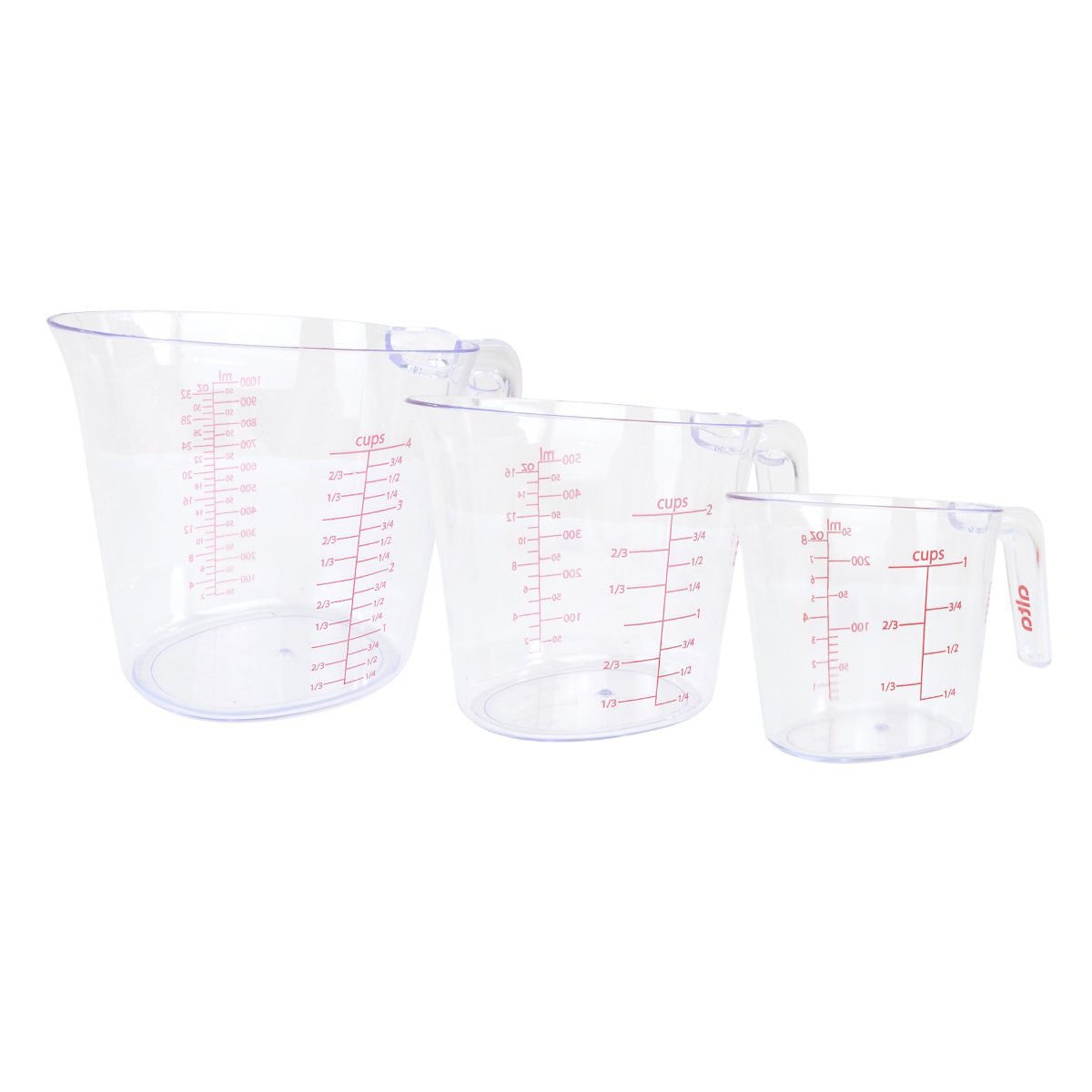 Jarra medidora de acrílico, 250 ml, 3 piezas