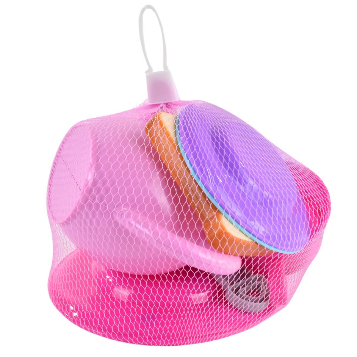 Juego de te infantil tetera cubiertos bolsa red, 10 piezas