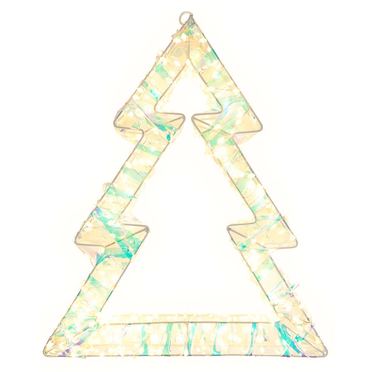 Adorno árbol navideño LED de metal, luces multifunción