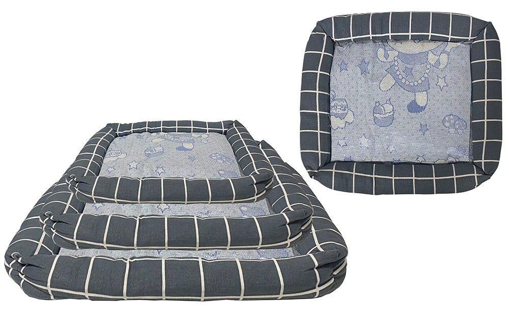 Cama para mascotas set de 3 piezas rectangular cuadrille