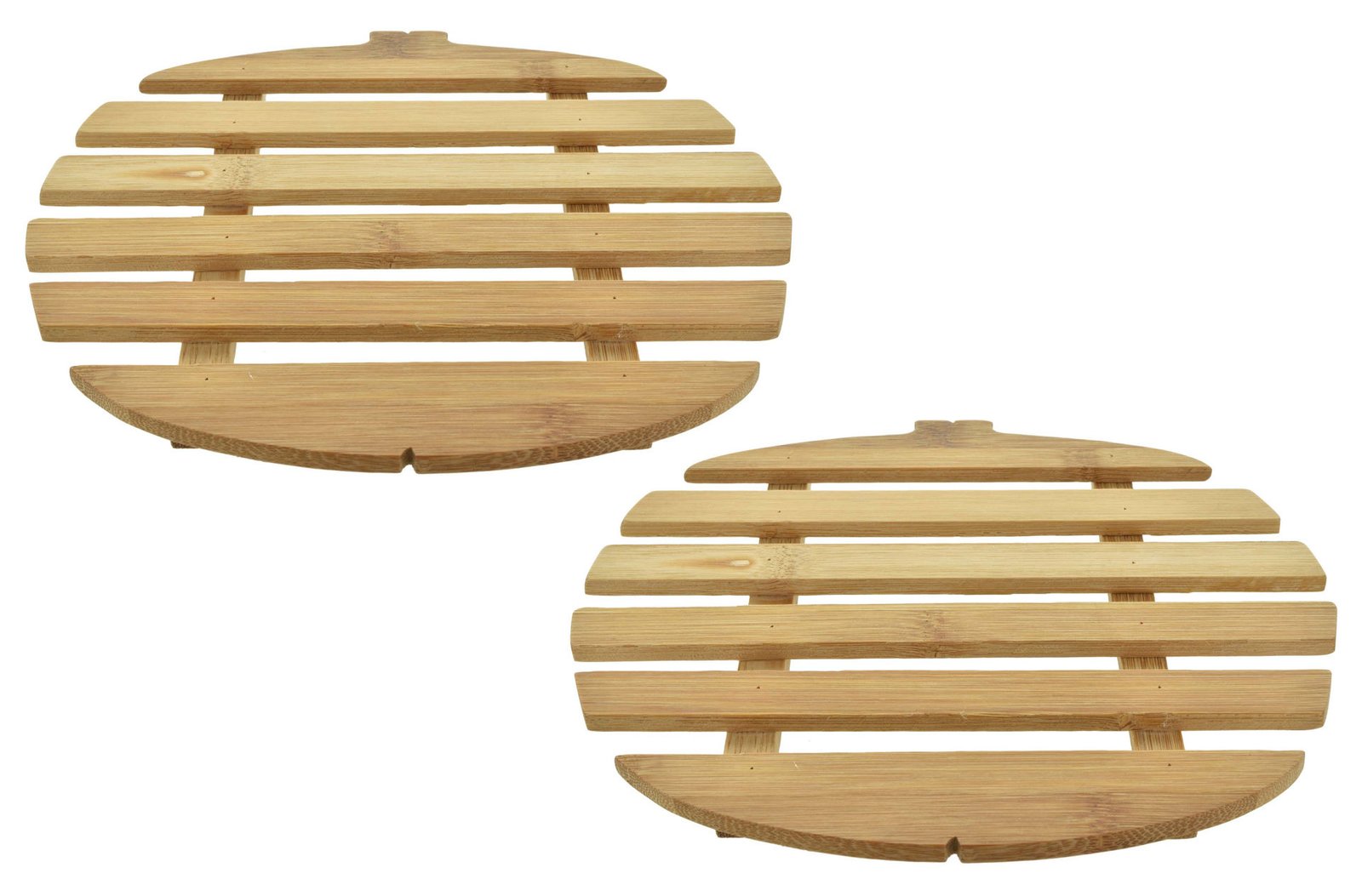 Posa fuente bamboo acanalado, 21 × 20 cm, 2 piezas