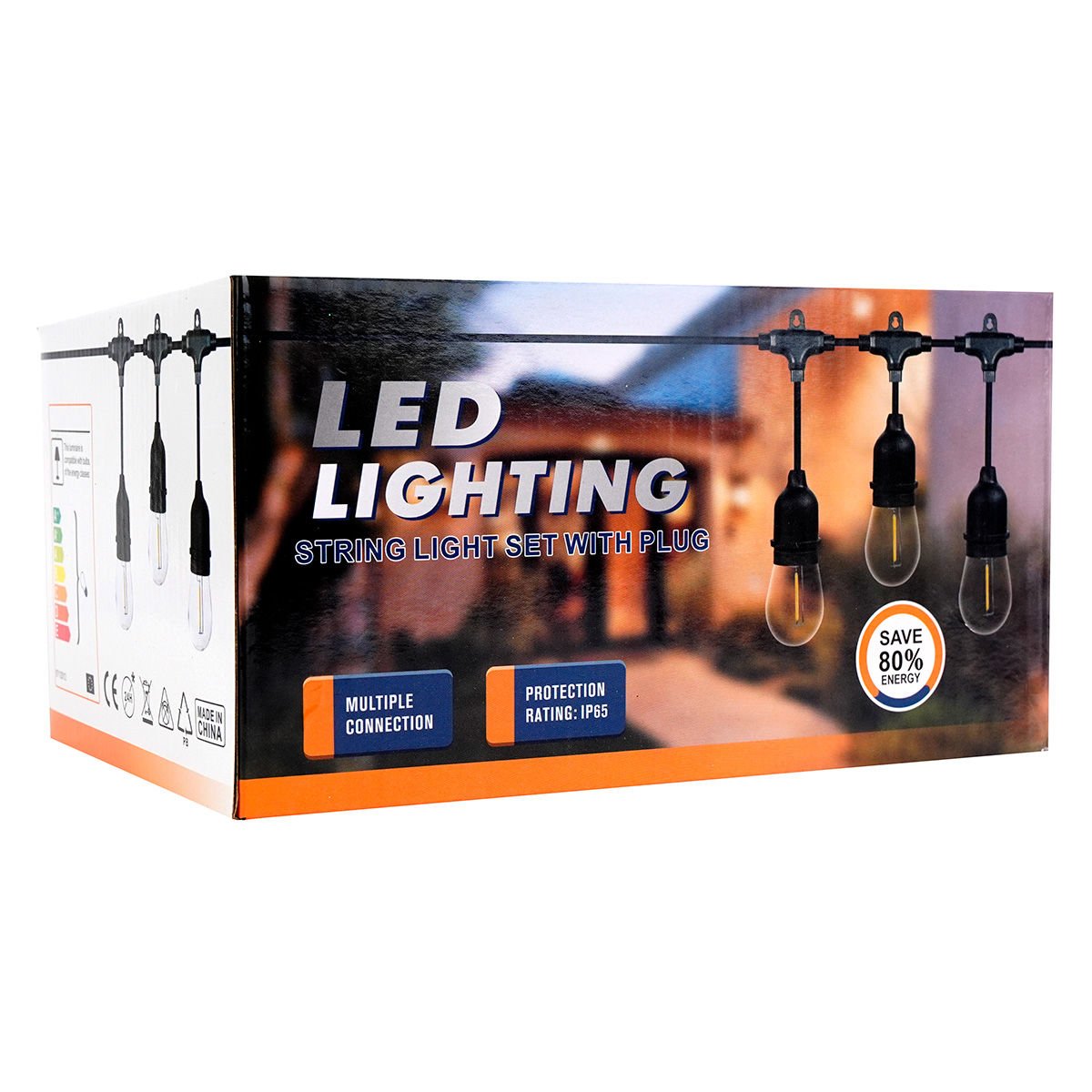 Luces LED bombita vintage interior/exterior, 5 m, 10 luces