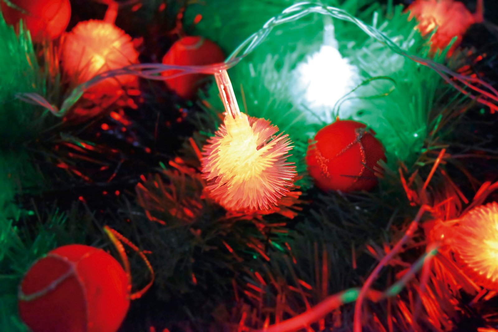 Luces LED copo de nieve doble color, tubo de PVC, pack de 28